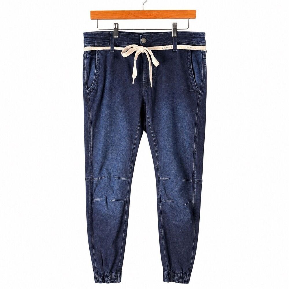 YoungLa Blue Denim Jogger Dark Wash Stretch Jeans Men’s Size 34x32